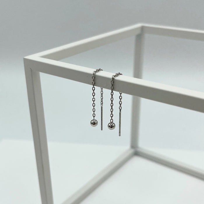 Lise sterling silver threader earrings