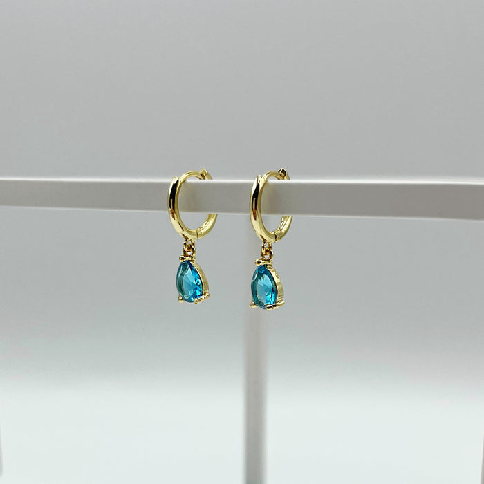 Eliana 14k gold plated turquoise earrings