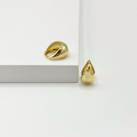 14k gold plated chunky teardrop earrings 