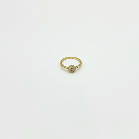 18k gold plated ring with stones