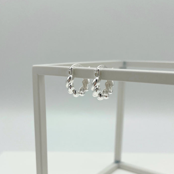 Dinah sterling silver twisted hoop earrings