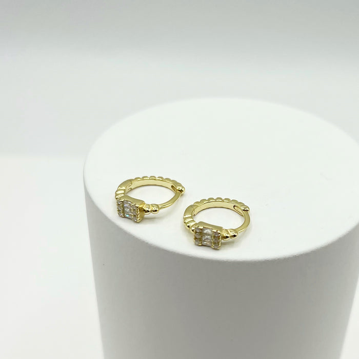 Miri 14k gold plated mini hoop earrings