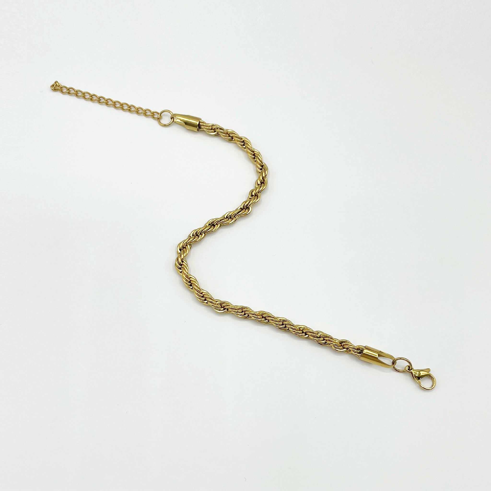 14k gold plated rope chain bracelet 