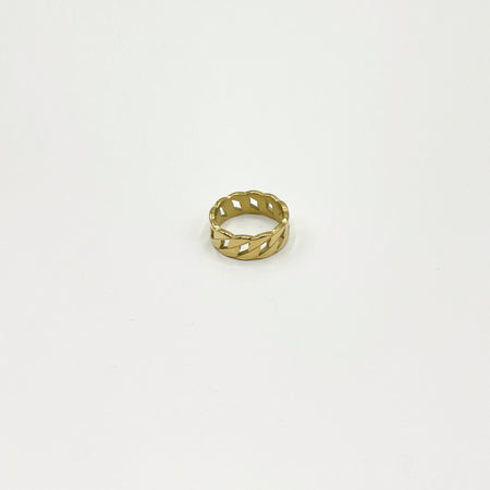 18k gold plated chunky chain ring