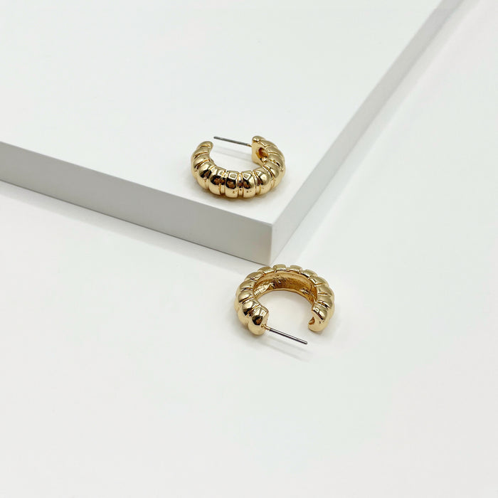 Delphine curved hoop earrings