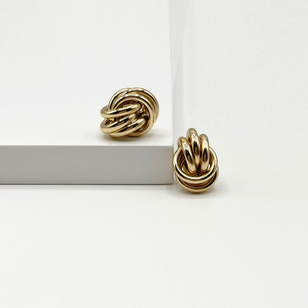 Large gold chunky stud earrings 