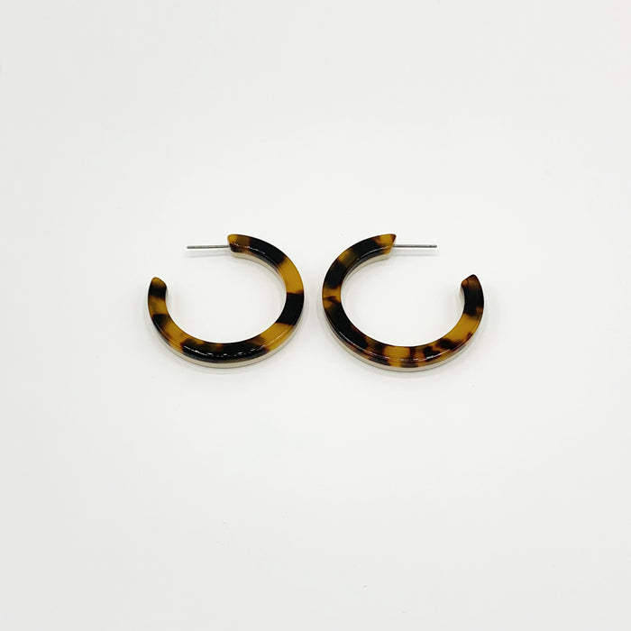 Flynn dual colour acetate hoop earrings