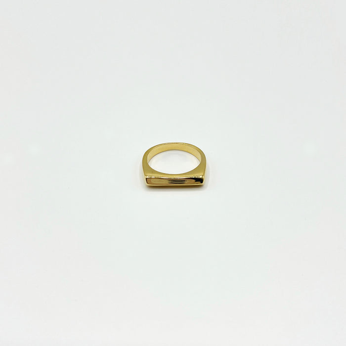 18k gold plated geometric ring