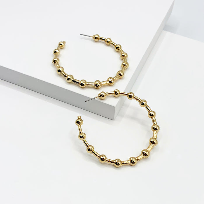 Margot gold ball hoop earrings