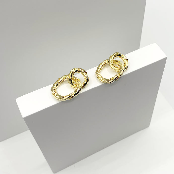 Nikita twisted textured drop earrings