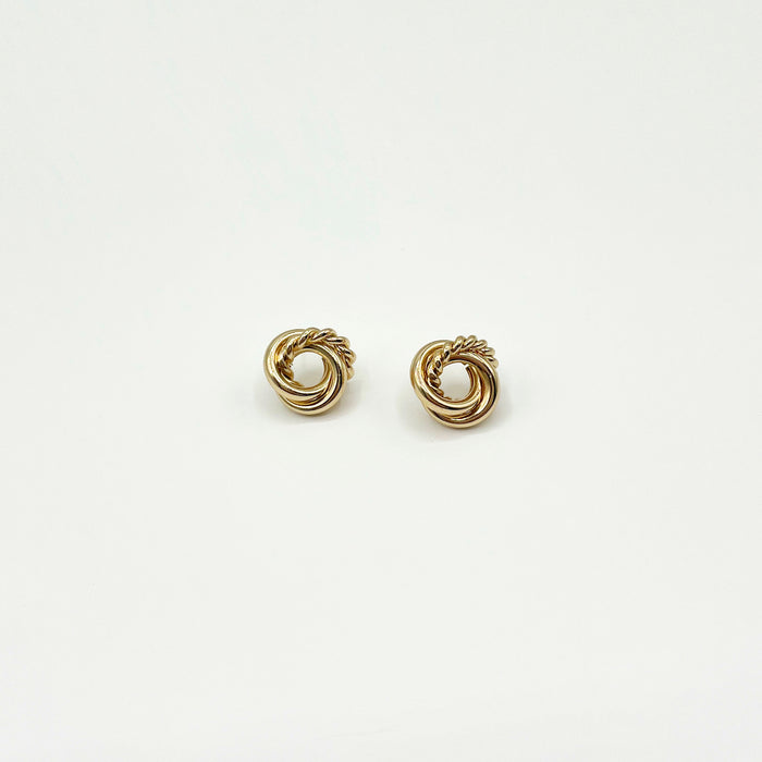 Noa twisted knot stud earrings