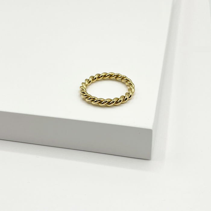 Rene 14k gold plated twisted ring