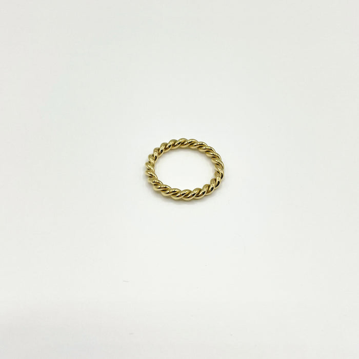 Rene 14k gold plated twisted ring