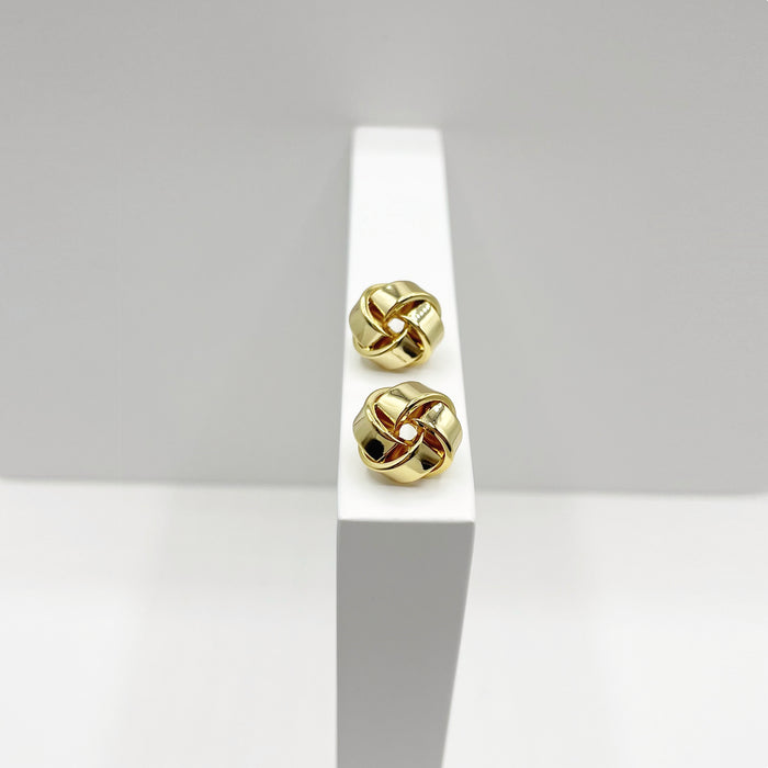 Rosie 18k gold plated knot stud earrings