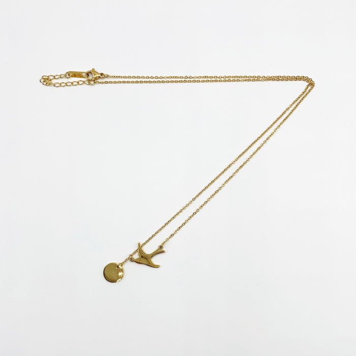 Savannah 14k gold plated charm necklace